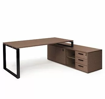 ЭКЗЕ/EXE Стол на оп.тумбе 229 черн ОРЕХ/ЧЕРН