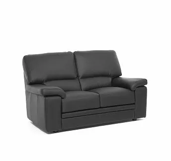 ЭЛЛА/ELLA Диван 2 мест. кожа ЧЕРНЫЙ/КОЖА