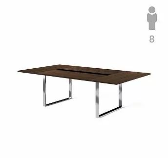 ЭКЗЕ/EXE Стол д/перегов 256 хром ОРЕХ/ХРОМ