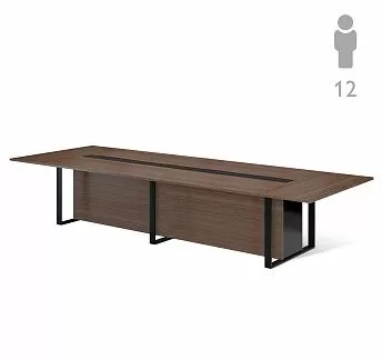 ЭКЗЕ/EXE Стол перег 396 черн/короб ОРЕХ/ЧЕРНЫЙ