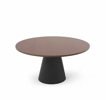 НОАЛЕ/NOALE Стол кофейный низкий ОРЕХ/ЧЕРНЫЙ