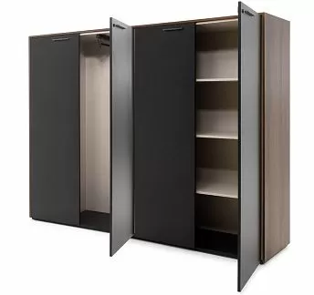 МУРАНО/MURANO Шкаф д/бумаг+гардероб КАЛЬЯРИ/ЧЕРНЫЙ