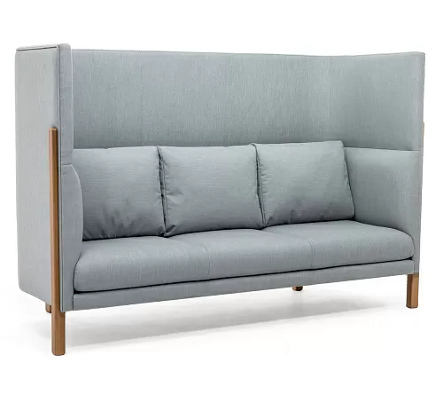 ТОРДИНО/TORDINO Диван 3-местный высок СЕРО-ГОЛУБ/ОРЕХ