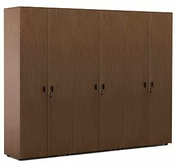 ЭКЗЕ/EXE Шкаф д/бумаг x 2 с гардер ОРЕХ/ЧЕРНЫЙ