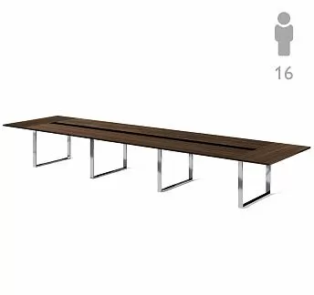 ЭКЗЕ/EXE Стол д/перегов 536 хром ОРЕХ/ХРОМ