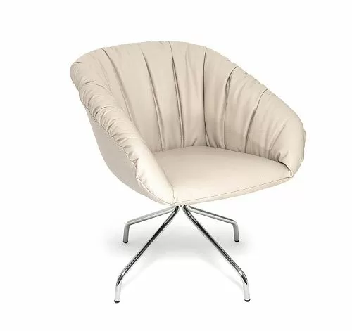 АЛМА МЯГК/ALMA SOFT Кресло посет, металл БЕЖЕВЫЙ/КОЖА