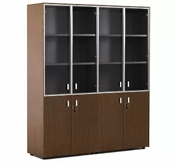 ЭКЗЕ/EXE Шкаф комбинир x 2 ОРЕХ/АЛЮМ