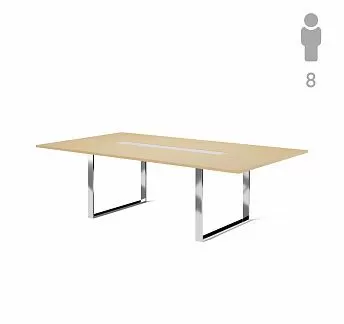 ЭКЗЕ/EXE Стол д/перегов 256 хром ДУБ СВЕТЛЫЙ/ХРОМ