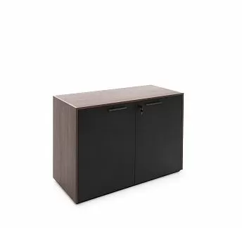 МУРАНО/MURANO Шкаф низкий, 2 двери КАЛЬЯРИ/ЧЕРНЫЙ