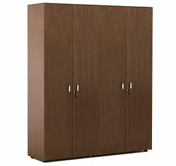 ЭКЗЕ/EXE Шкаф д/бумаг с гардер ОРЕХ/ХРОМ