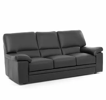 ЭЛЛА/ELLA Диван 3 мест.иск.кожа ЧЕРНЫЙ