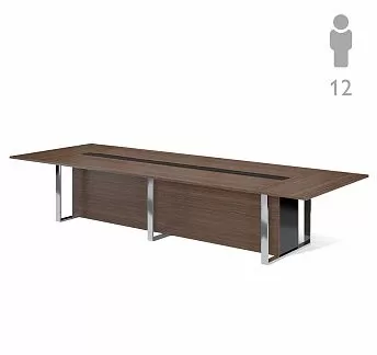 ЭКЗЕ/EXE Стол перег 396 хром/короб ОРЕХ/ХРОМ