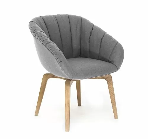 АЛМА Д МЯГК/ALMA W SOFT Кресло посет, дер СЕРЫЙ/ДУБ