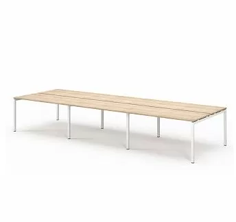 ТУР/TOUR бенч 6 р.мест 138х68 см ДУБ КАЛИФ/БЕЛЫЙ