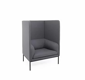 ЛИРО/LIRO Выс кресло, ткань шерсть СЕРЫЙ M