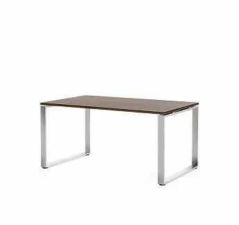 ЭКЗЕ/EXE Стол письменный 160 хром ОРЕХ/ХРОМ