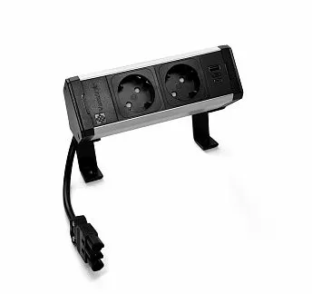 ВЕРСАДЭСК/VERSADESK блок электриф АЛЮМИНИЙ