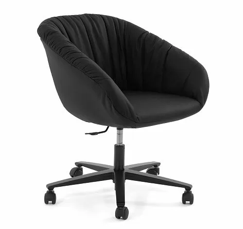 АЛМА МЯГК/ALMA SOFT Кресло посет, 5-луч ЧЕРНЫЙ/ЧЕРНЫЙ