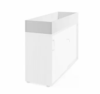 Кашпо низкое для шкафа 139 см БЕЛЫЙ