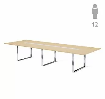 ЭКЗЕ/EXE Стол д/перегов 396 хром ДУБ СВЕТЛЫЙ/ХРОМ