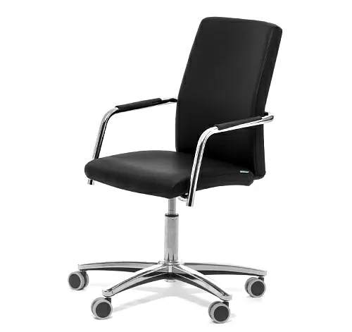 ВЕЛ_СИТ/WELL_SEAT Кресло на крестовине ЧЕРНЫЙ/ХРОМ