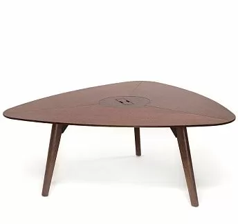 РЭЙЛ/RAIL Стол д/переговоров треуг. ДУБ ТАБАК