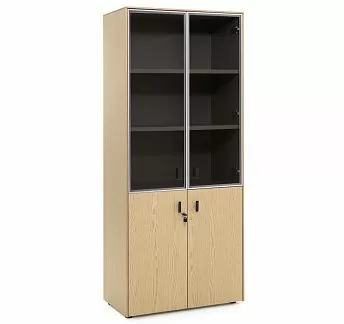 ЭКЗЕ/EXE Шкаф комбинированный в.197 ДУБ СВЕТЛЫЙ/ЧЕРНЫЙ