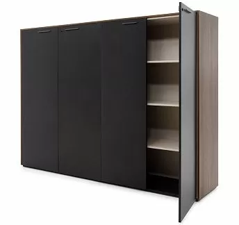 МУРАНО/MURANO Шкаф д/бумаг х2 КАЛЬЯРИ/ЧЕРНЫЙ