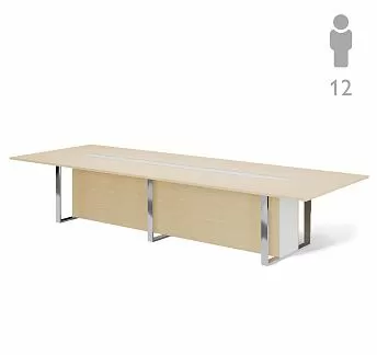 ЭКЗЕ/EXE Стол перег 396 хром/короб ДУБ СВЕТЛЫЙ/ХРОМ