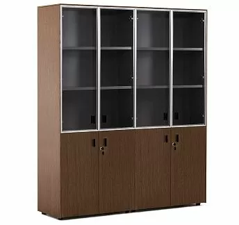 ЭКЗЕ/EXE Шкаф комбинир x 2 ОРЕХ/ЧЕРНЫЙ